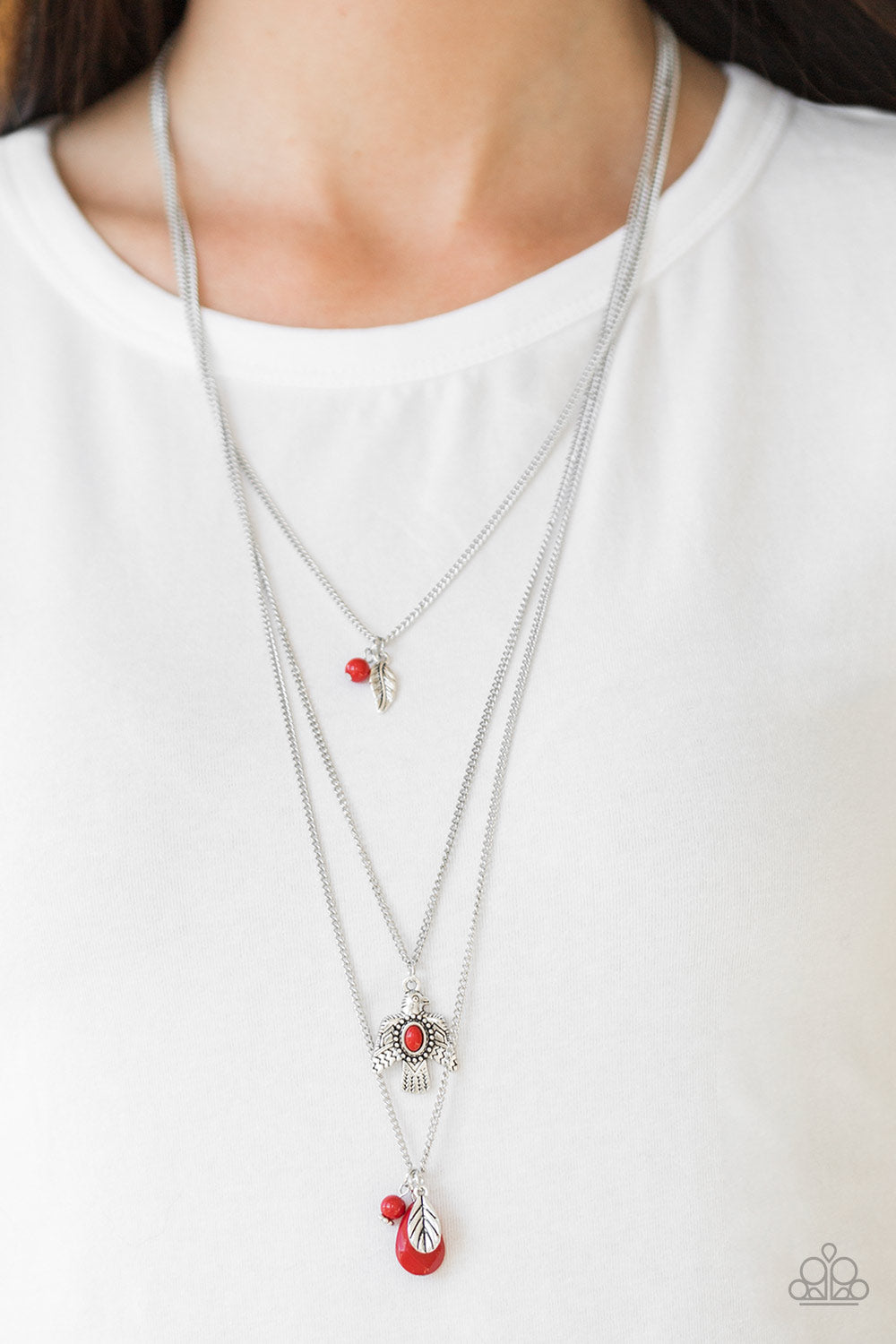 Paparazzi SHOP TIL YOU TEARDROP red necklace | eBay
